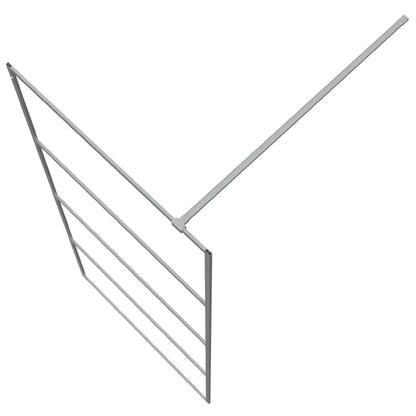 Parete Doccia Walk in Argento 90x195 cm Vetro Trasparente ESG