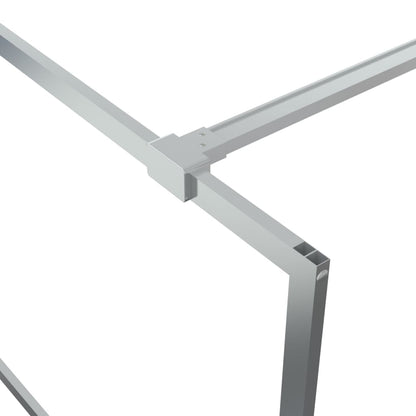 Parete Doccia Walk in Argento 90x195 cm Vetro Trasparente ESG