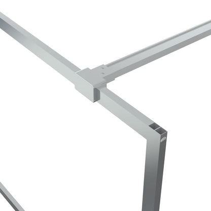 Parete Doccia Walk in Argento 100x195 cm Vetro Trasparente ESG - homemem39