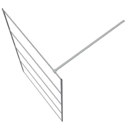 Parete Doccia Walk in Argento 115x195 cm Vetro Trasparente ESG | homemem39