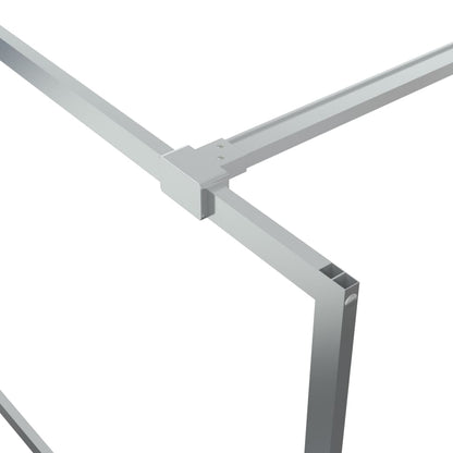 Parete Doccia Walk in Argento 115x195 cm Vetro Trasparente ESG | homemem39