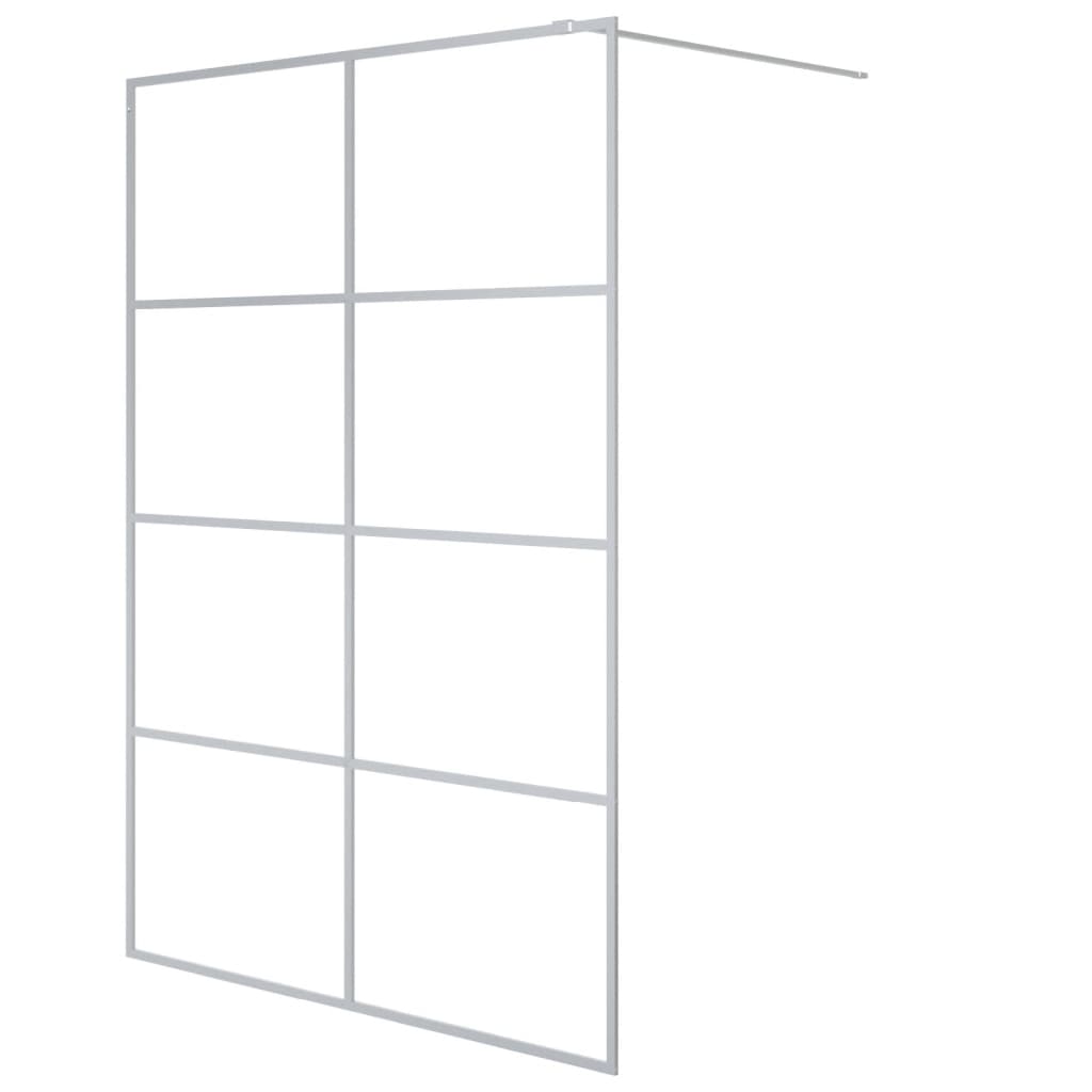 Parete Doccia Walk in Argento 140x195 cm Vetro Trasparente ESG | homemem39