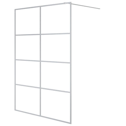 Parete Doccia Walk in Argento 140x195 cm Vetro Trasparente ESG | homemem39
