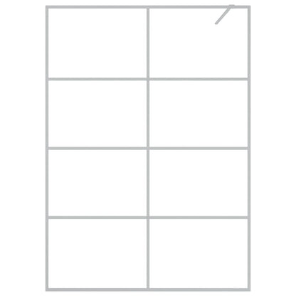 Parete Doccia Walk in Argento 140x195 cm Vetro Trasparente ESG | homemem39