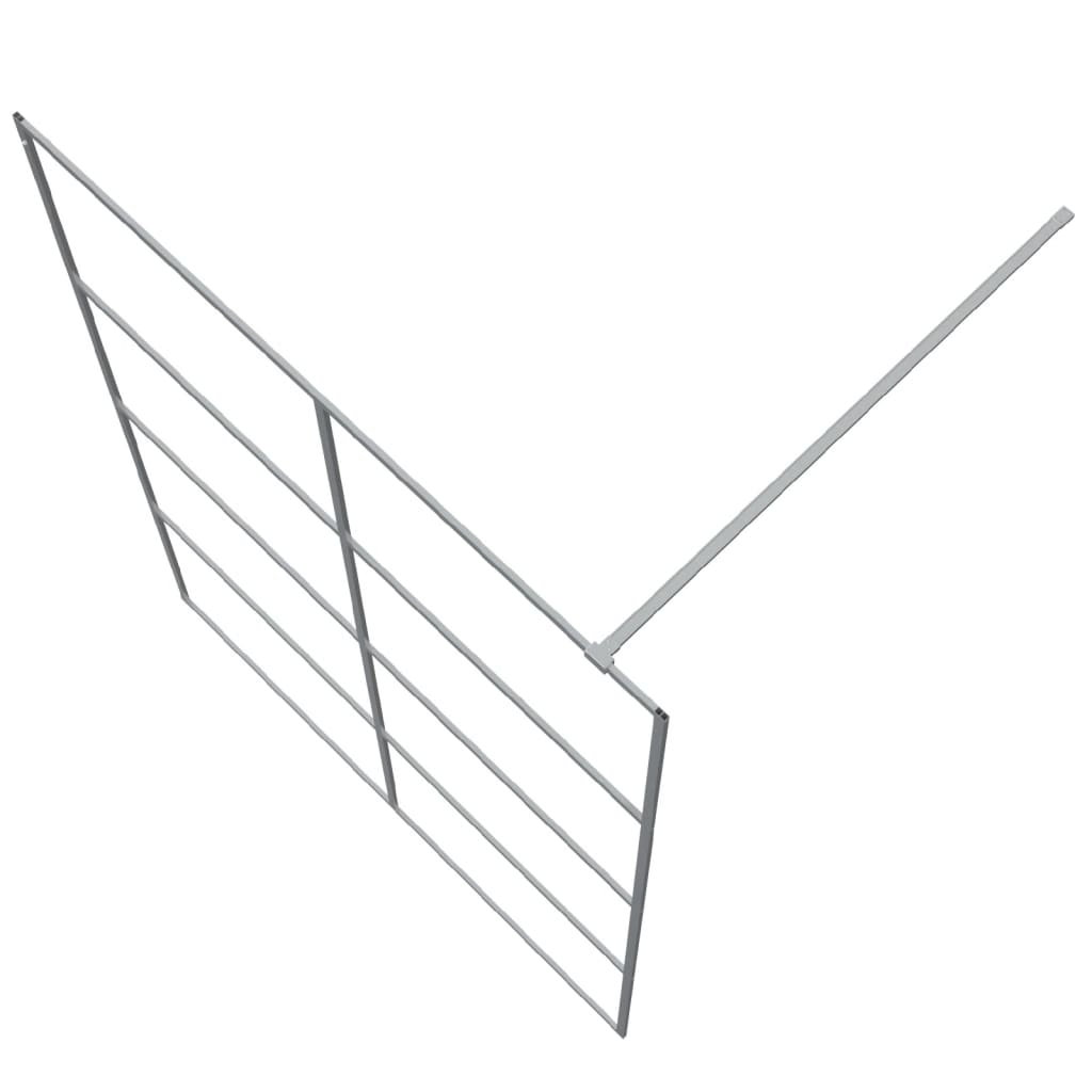 Parete Doccia Walk in Argento 140x195 cm Vetro Trasparente ESG | homemem39