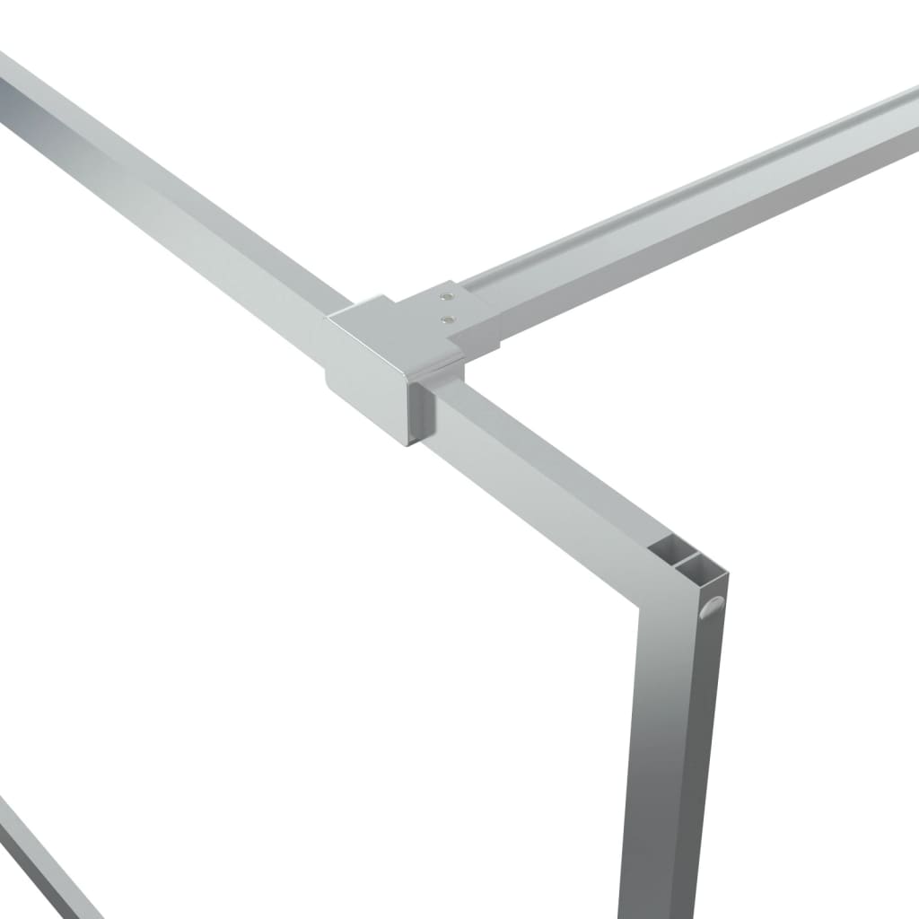 Parete Doccia Walk in Argento 140x195 cm Vetro Trasparente ESG | homemem39