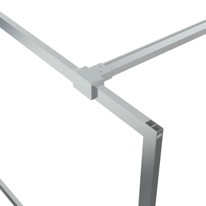 Parete Doccia Walk in Argento 140x195 cm Vetro Trasparente ESG | homemem39