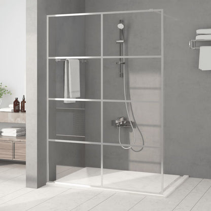Parete Doccia Walk in Argento 140x195 cm Vetro Trasparente ESG | homemem39
