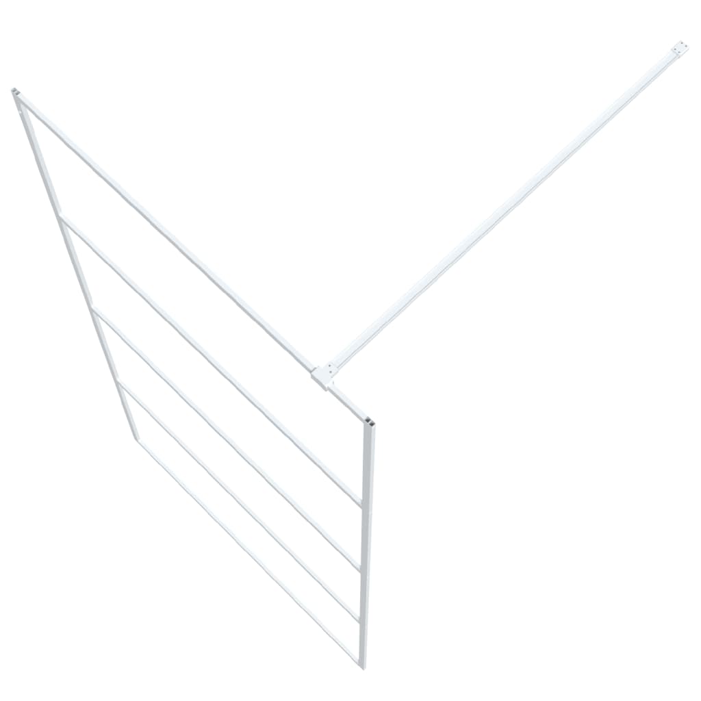 Parete Doccia Walk in Bianca 100x195 cm Vetro Trasparente ESG | homemem39