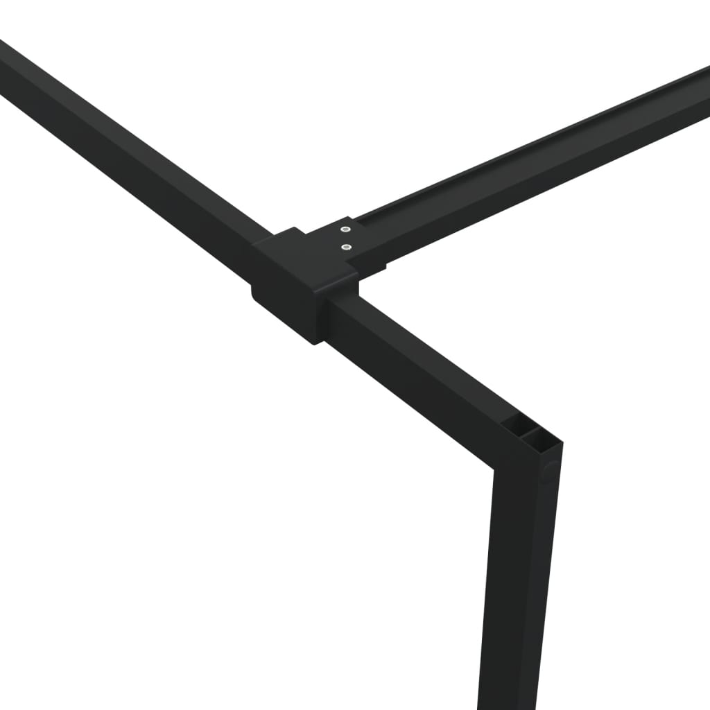 Parete Doccia Walk in Nera 80x195 cm in Vetro Trasparente ESG | homemem39