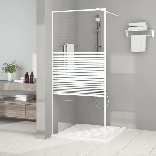 Parete Doccia Walk in Bianca 90x195 cm Vetro Trasparente ESG | homemem39