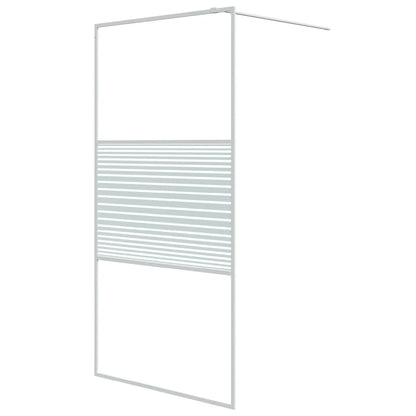 Parete Doccia Walk in Bianca 100x195 cm Vetro Trasparente ESG | homemem39