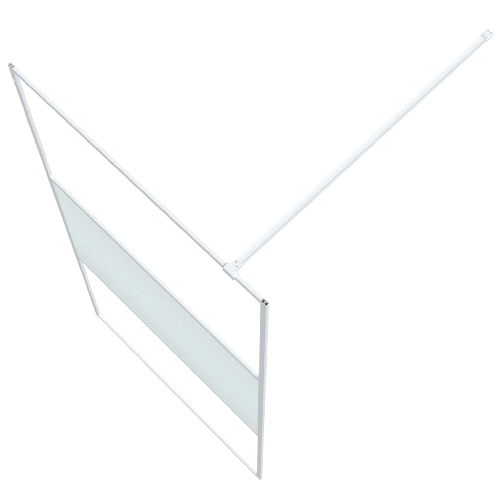Parete Doccia Walk in Bianca 100x195 cm Vetro Trasparente ESG | homemem39