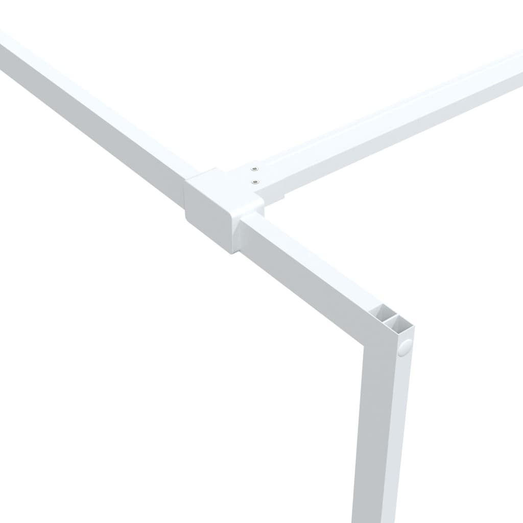 Parete Doccia Walk in Bianca 100x195 cm Vetro Trasparente ESG | homemem39
