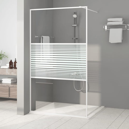 Parete Doccia Walk in Bianca 115x195 cm Vetro Trasparente ESG | homemem39