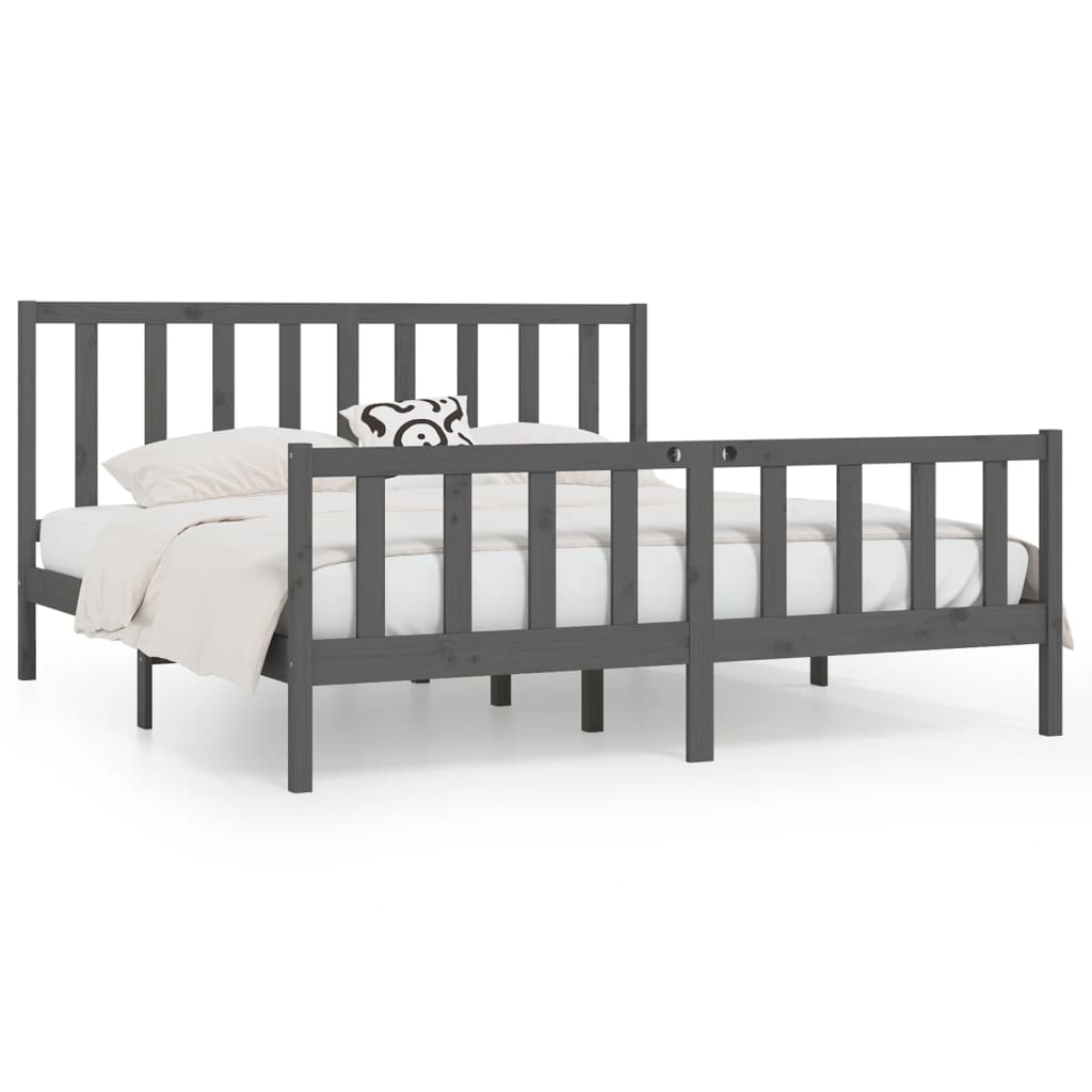 Giroletto Grigio in Legno Massello 200x200 cm | homemem39