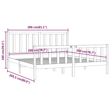 Giroletto Nero in Legno Massello 200x200 cm | homemem39