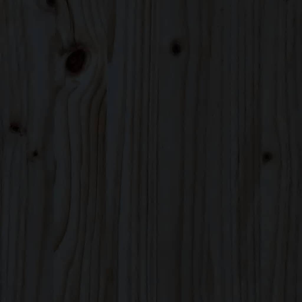 Giroletto Nero in Legno Massello di Pino 200x200 cm | homemem39