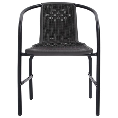 Sedie da Giardino 4 pz in Rattan in Plastica e Acciaio 110 kg | homemem39