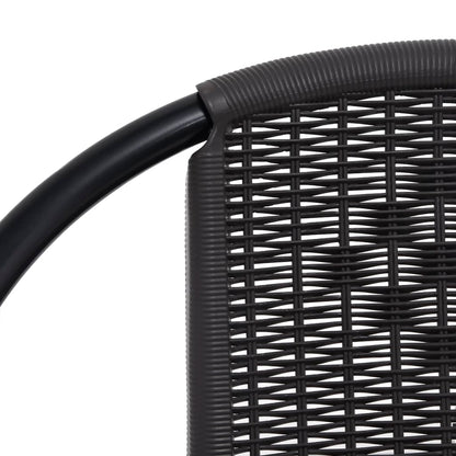 Sedie da Giardino 4 pz in Rattan in Plastica e Acciaio 110 kg | homemem39
