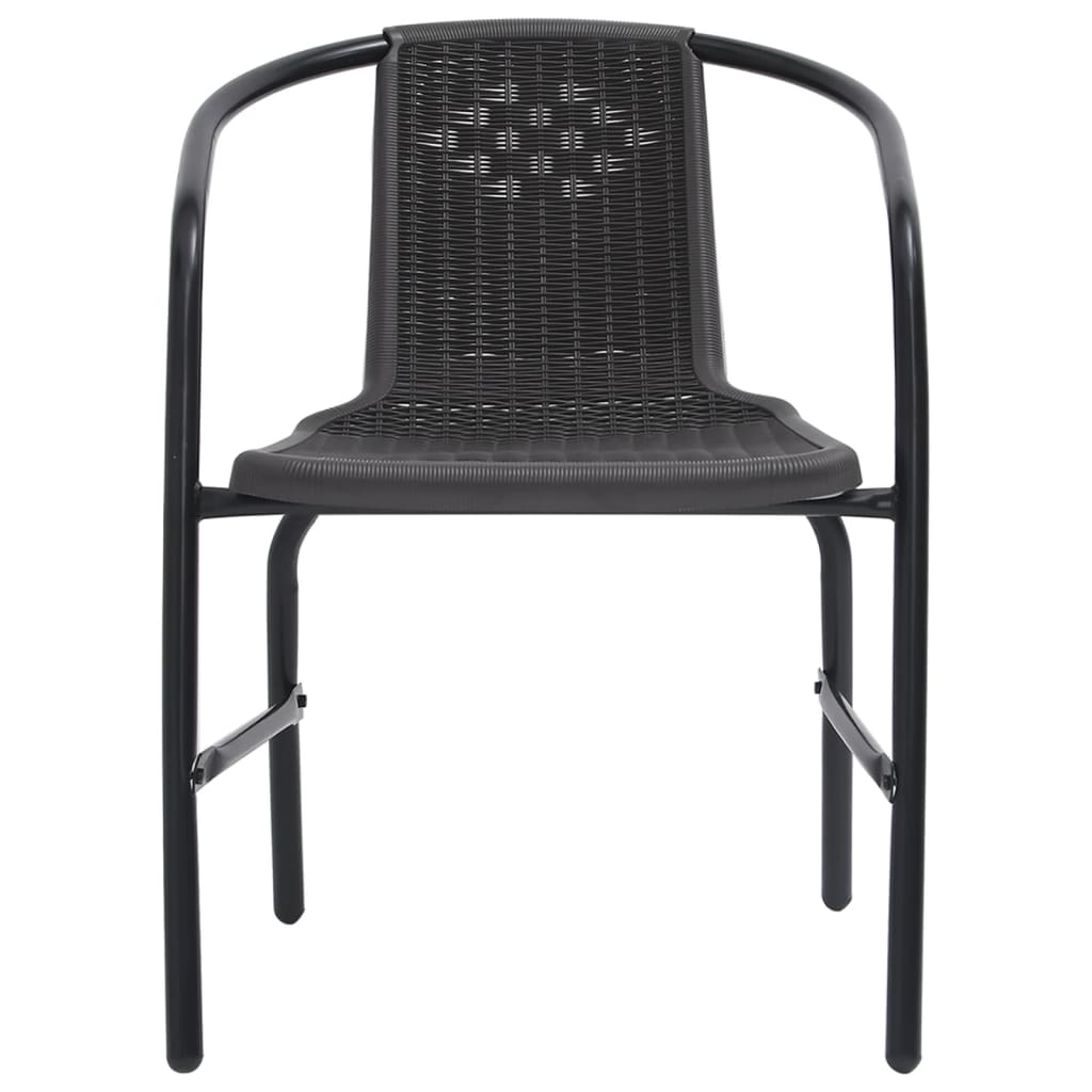 Sedie da Giardino 6 pz in Plastica Rattan e Acciaio 110 kg | homemem39