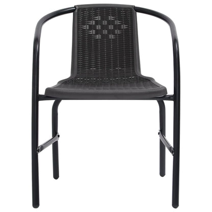 Sedie da Giardino 6 pz in Plastica Rattan e Acciaio 110 kg | homemem39