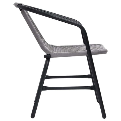 Sedie da Giardino 6 pz in Plastica Rattan e Acciaio 110 kg