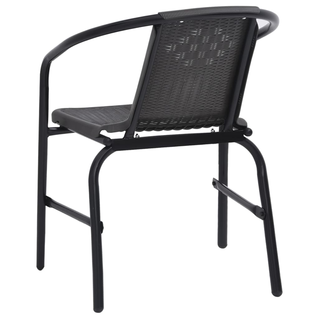 Sedie da Giardino 6 pz in Plastica Rattan e Acciaio 110 kg | homemem39