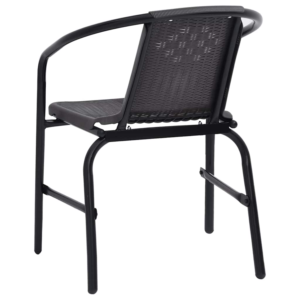 Sedie da Giardino 8 pz in Plastica Rattan e Acciaio 110 kg | homemem39