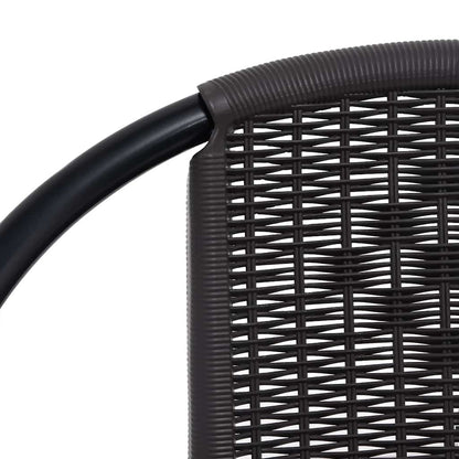 Sedie da Giardino 8 pz in Plastica Rattan e Acciaio 110 kg | homemem39