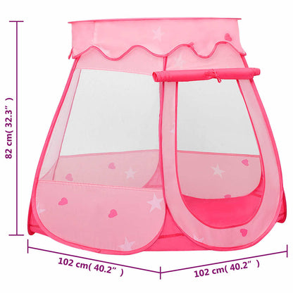 Tenda da Gioco per Bambini Rosa con 250 Palline 102x102x82 cm - homemem39
