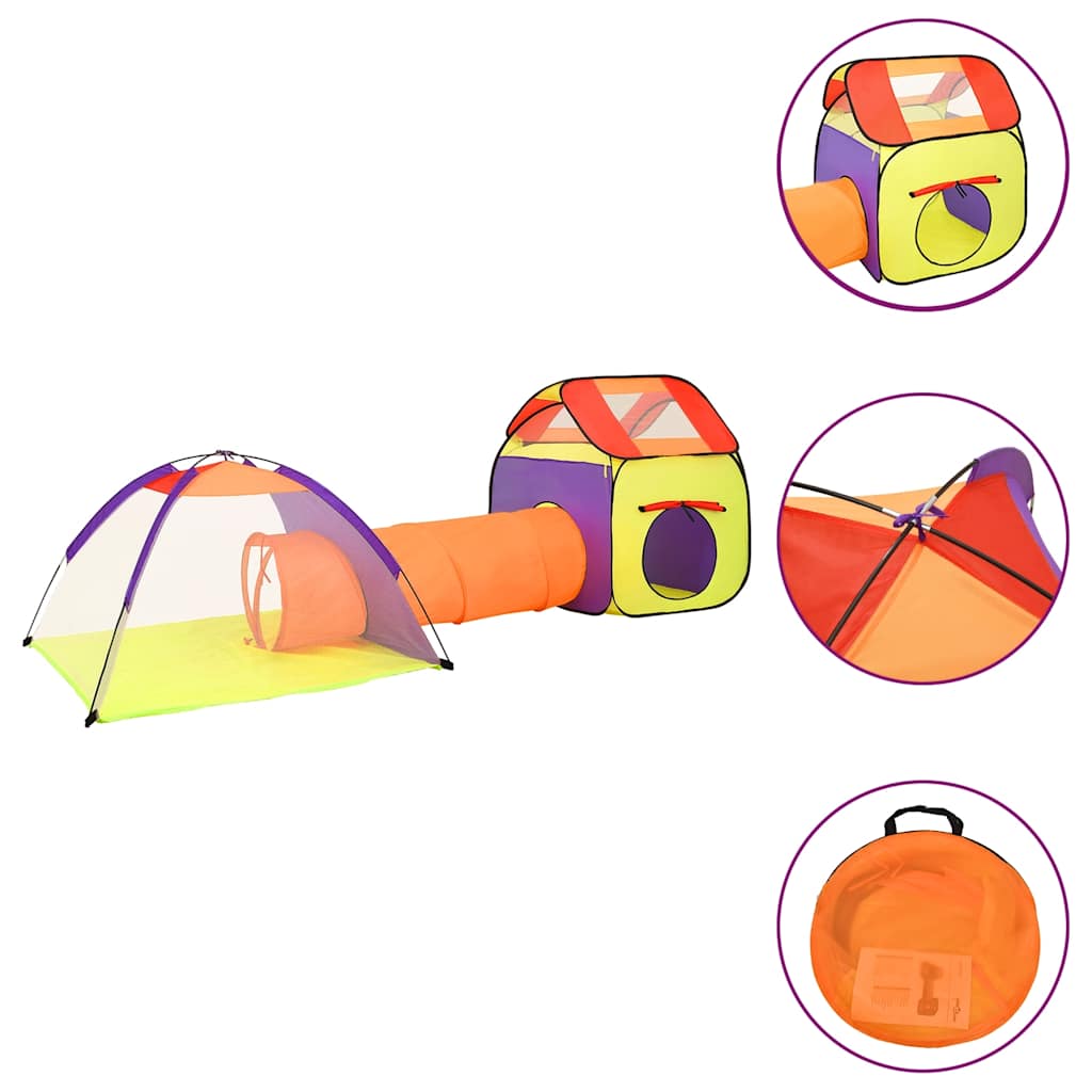 Tenda da Gioco Bambini 250 Palline Multicolore 338x123x111 cm - homemem39