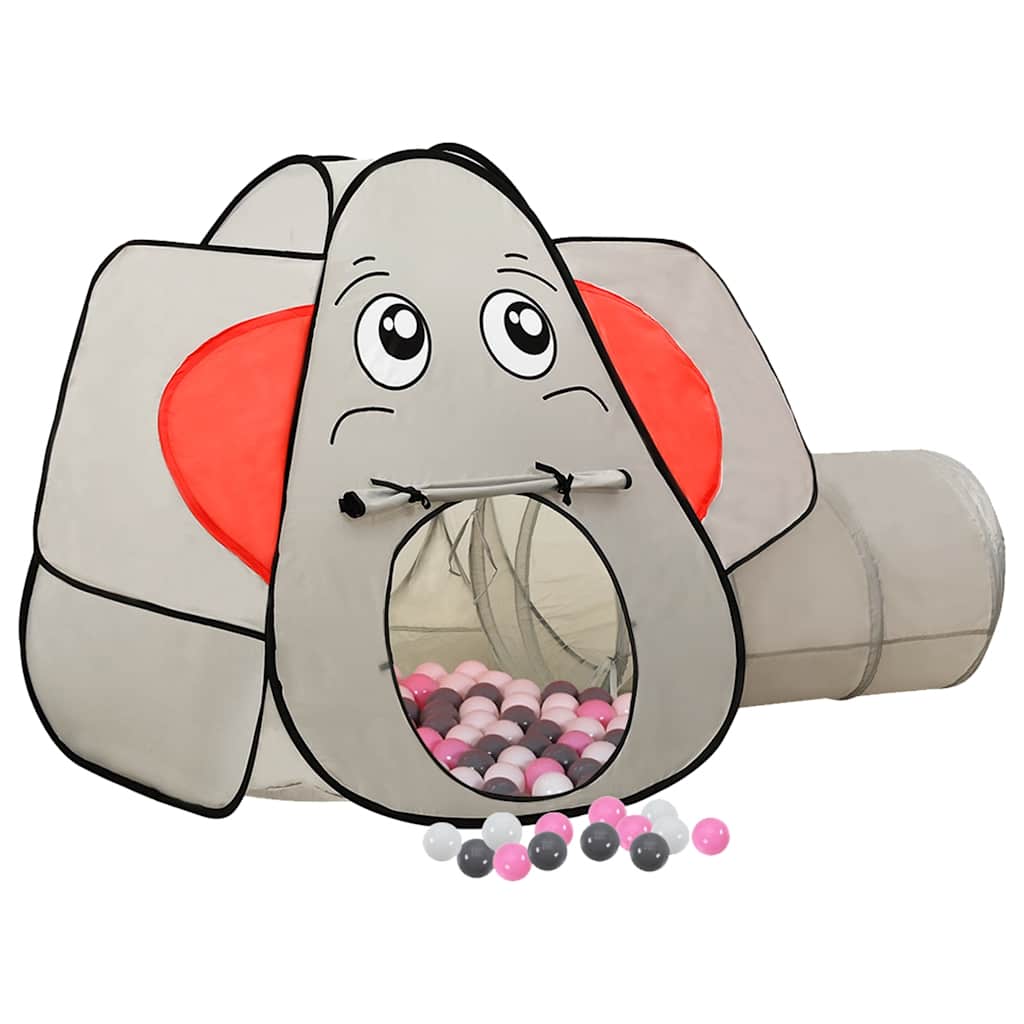 Tenda Gioco Bambini Elefante Grigio 250 Palline 174x86x101 cm - homemem39