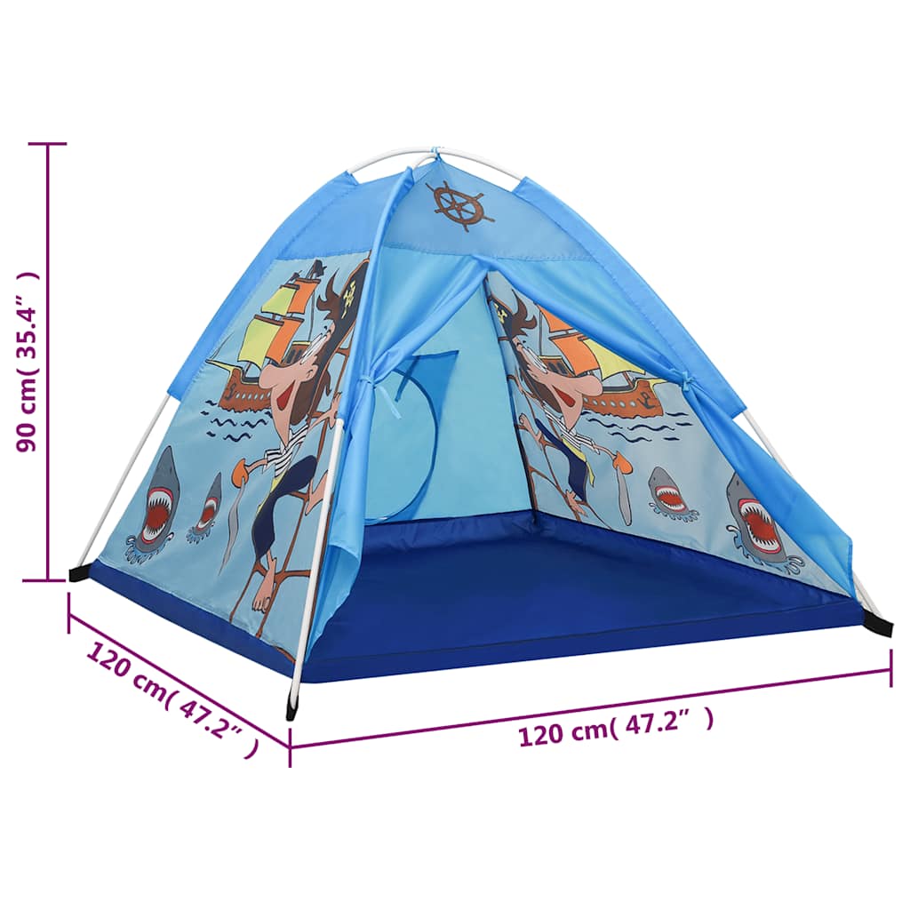 Tenda da Gioco per Bambini Blu con 250 Palline 120x120x90 cm - homemem39