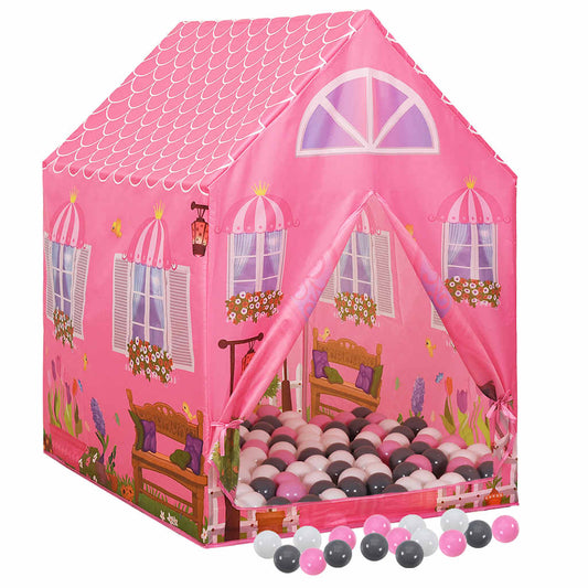 Tenda da Gioco per Bambini Rosa con 250 Palline 69x94x104 cm - homemem39