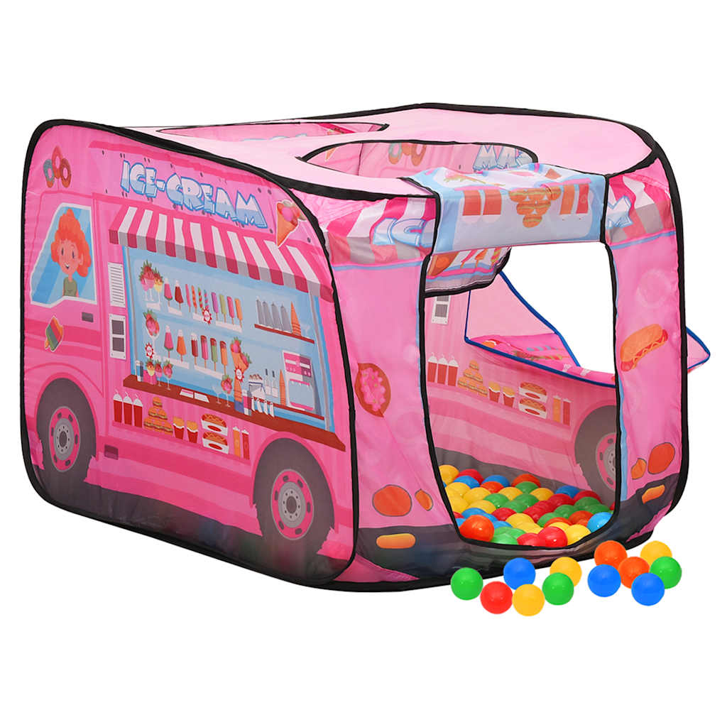 Tenda da Gioco per Bambini Rosa con 250 Palline 70x112x70 cm - homemem39