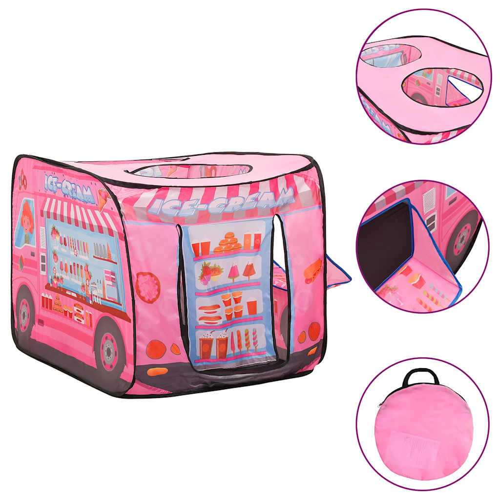Tenda da Gioco per Bambini Rosa con 250 Palline 70x112x70 cm - homemem39