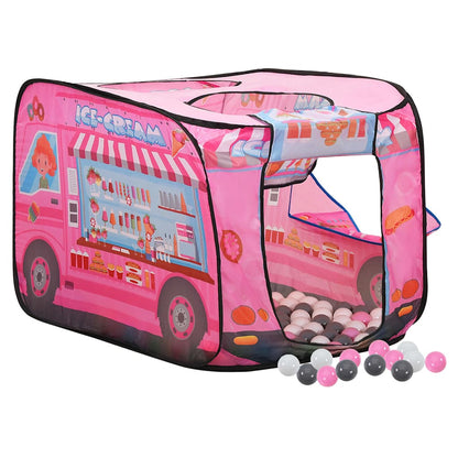 Tenda da Gioco per Bambini Rosa con 250 Palline 70x112x70 cm - homemem39