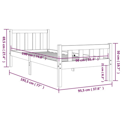 Giroletto in Legno Massello 90x190 cm Single