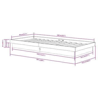 Giroletto in Legno Massello 90x200 cm | homemem39