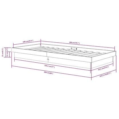 Giroletto Bianco in Legno Massello 100x200 cm | homemem39