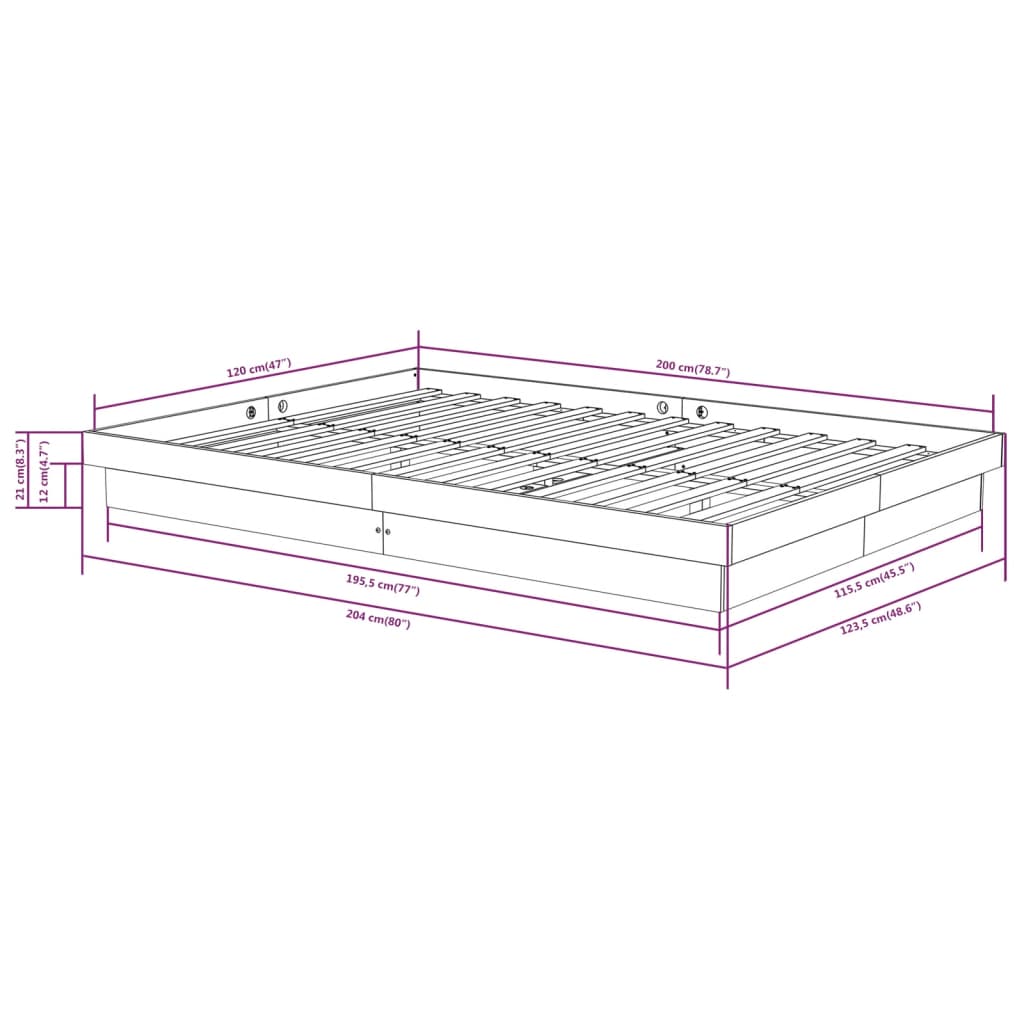 Giroletto Bianco in Legno Massello 120x200 cm | homemem39