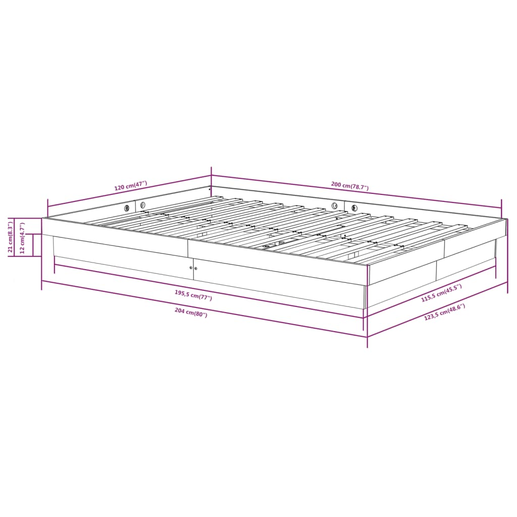 Giroletto Nero in Legno Massello 120x200 cm | homemem39
