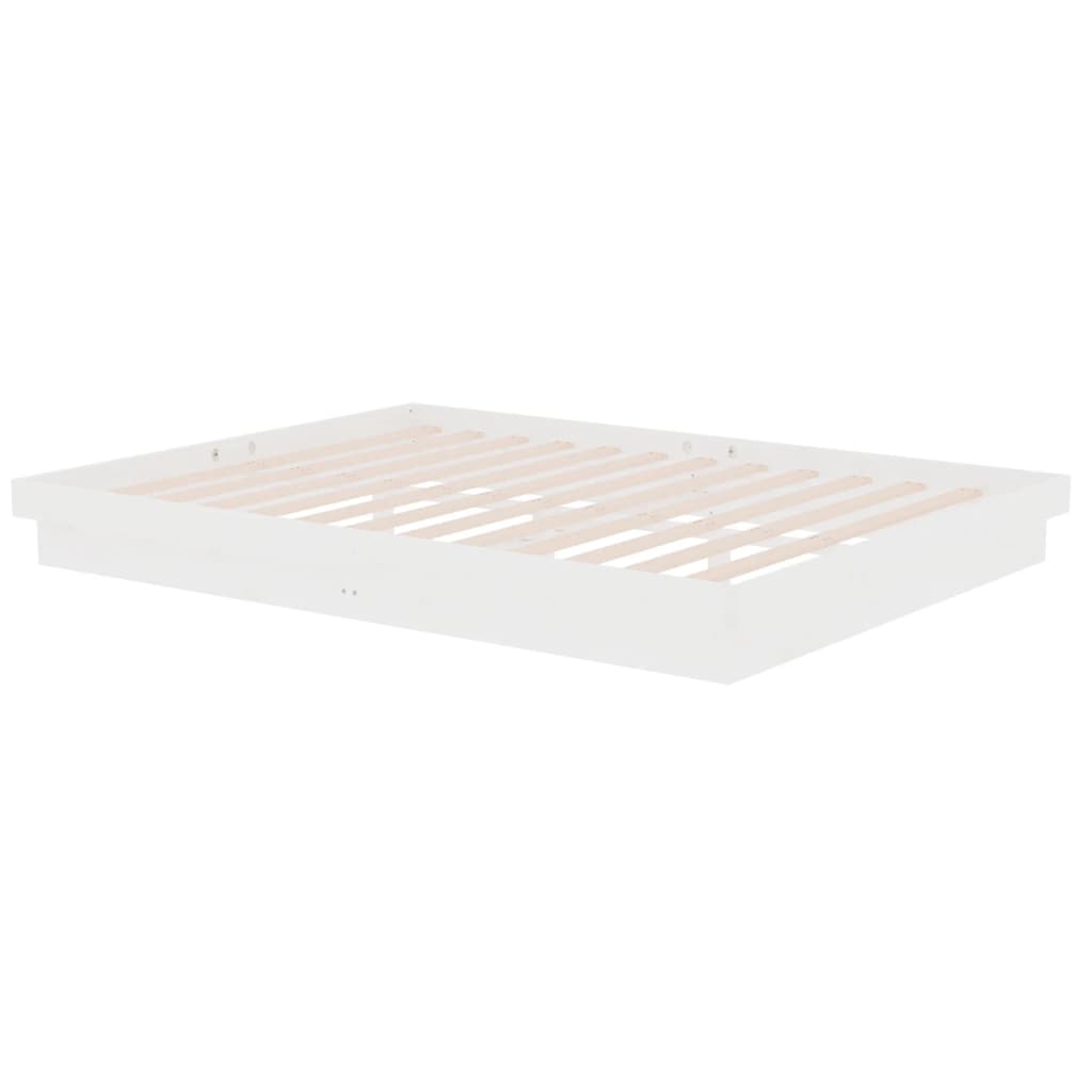 Giroletto Bianco in Legno Massello 150x200 cm King Size | homemem39
