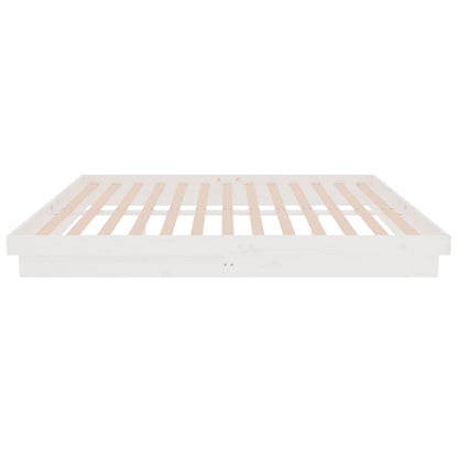 Giroletto Bianco in Legno Massello 150x200 cm King Size - homemem39