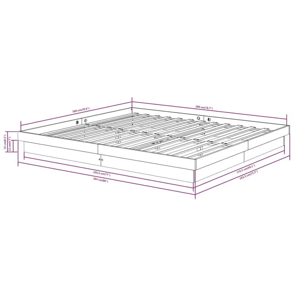 Giroletto in Legno Massello 180x200 cm Super King | homemem39