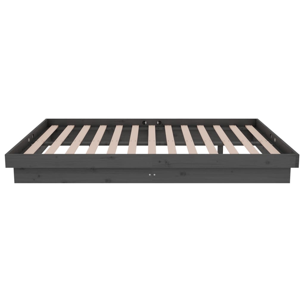 Giroletto Grigio in Legno Massello 120x190 cm Small Double - homemem39