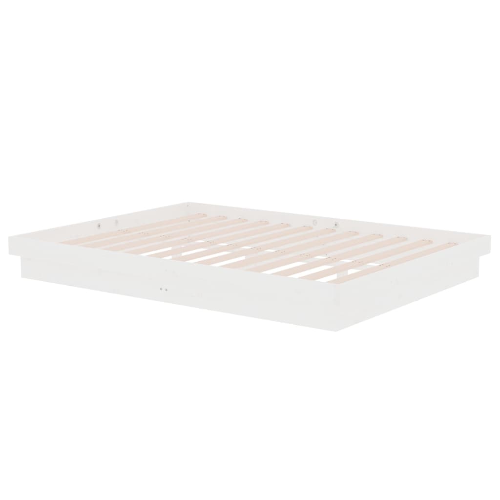 Giroletto Bianco in Legno Massello 135x190 cm Double | homemem39