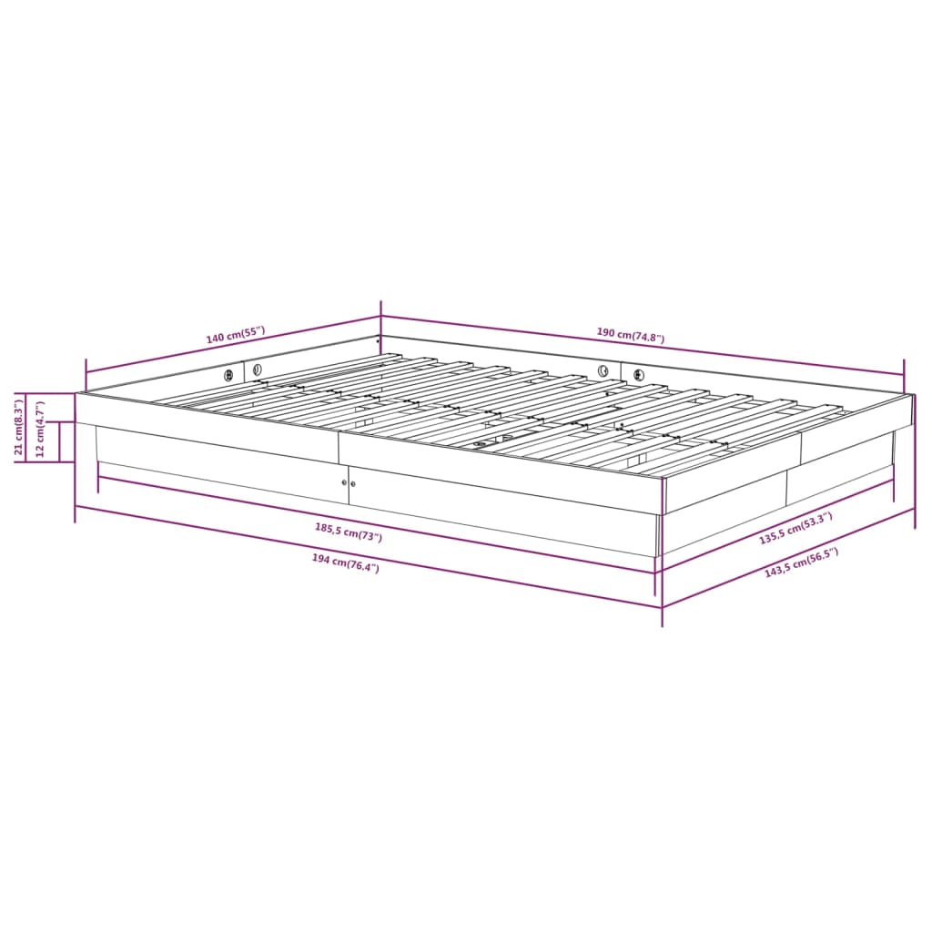 Giroletto in Legno Massello 140x190 cm | homemem39