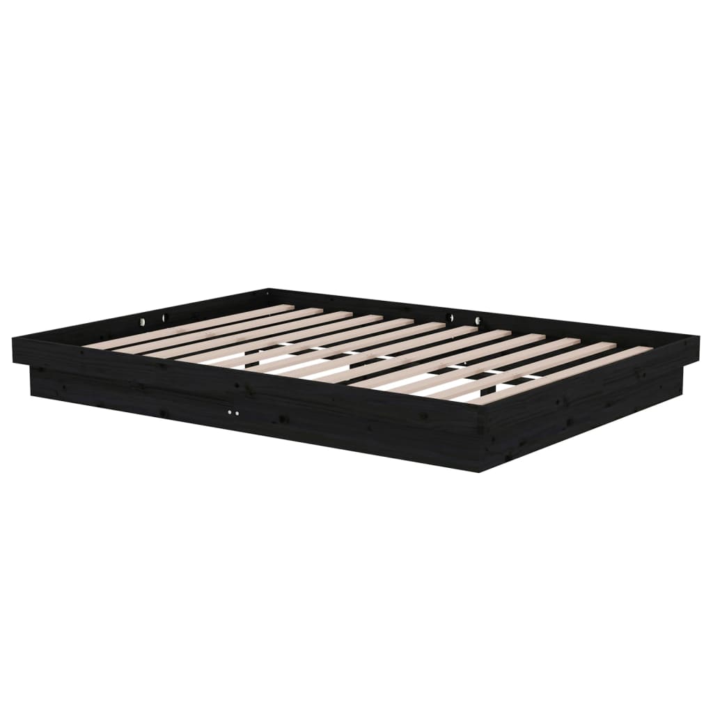 Giroletto Nero in Legno Massello 140x190 cm | homemem39